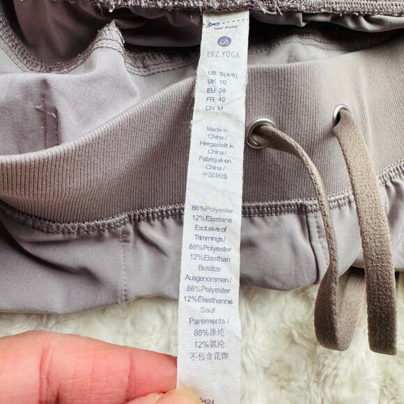 CRZ YOGA Womens Stone Chrome Pewter Breathable Travel Lounge Fitness Joggers S - Picture 8 of 9